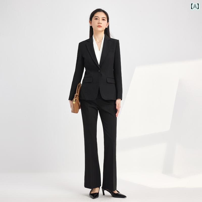 スタイリッシュ 女性 スーツ Yintuの 春夏 女性用 プロ スーツ 大学生の 面接用 フォーマルウェア 小さい サイズ 作業着 ショート ジャケット