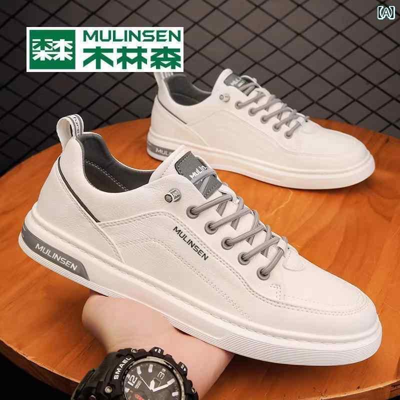 メンズ スタイリッシュ スニーカー Mulen 靴 メンズシューズ 夏 スポーツ ホワイト シューズ メンズカジュアル レザーシューズ 2025 布 通気性 スニーカー
