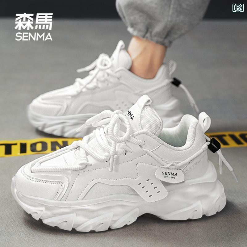 メンズ スタイリッシュ スニーカー セミール メンズシューズ 2025夏 スポーツ カジュアル メンズ 万能 身長 アップ ブラック ウォリアー ダッド シューズ