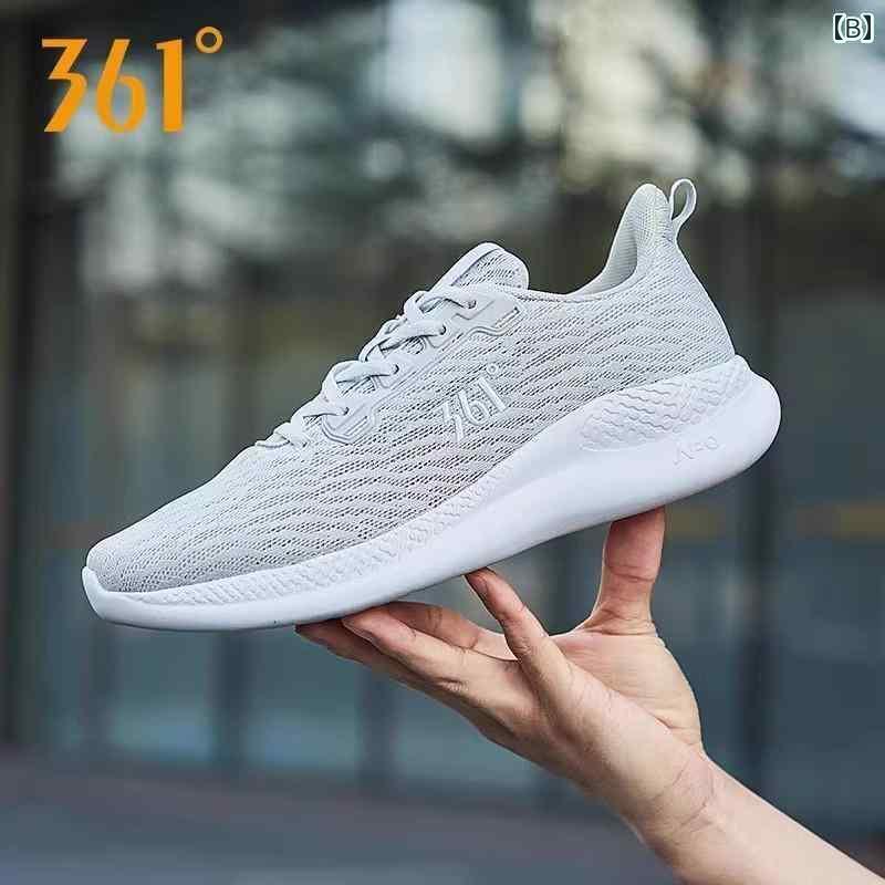 メンズ 白靴 スニーカー 361 メンズシューズ スポーツ シューズ メンズ 2025夏 通気性 メッシュ 衝撃 ..