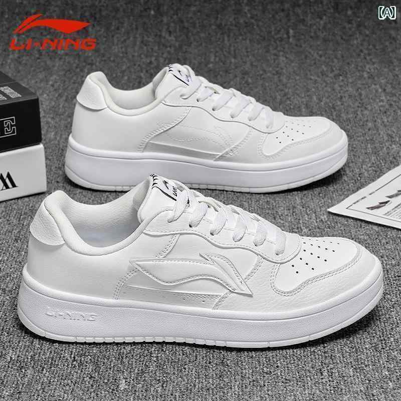 メンズ 白靴 スニーカー Li Ning スニーカー メンズシューズ 夏 通気性の 白 カジュアル シューズ ボーイズ スポーツ シューズな 白靴