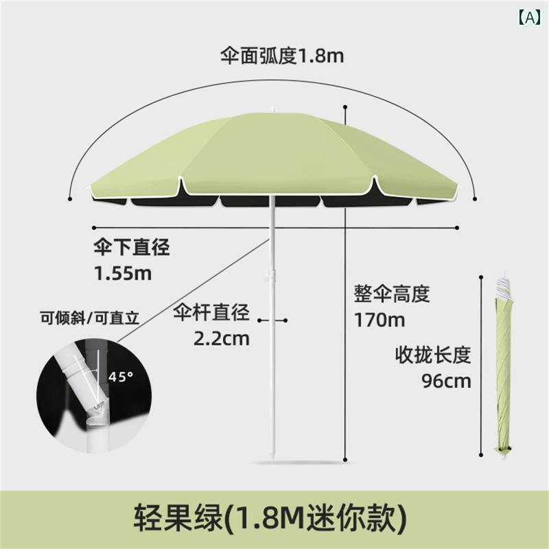 折り畳み式　傘 傾斜 可能 キャンプ用 日傘 屋台用 ポータブル アウトドア 大型 商業用 アップグレード..