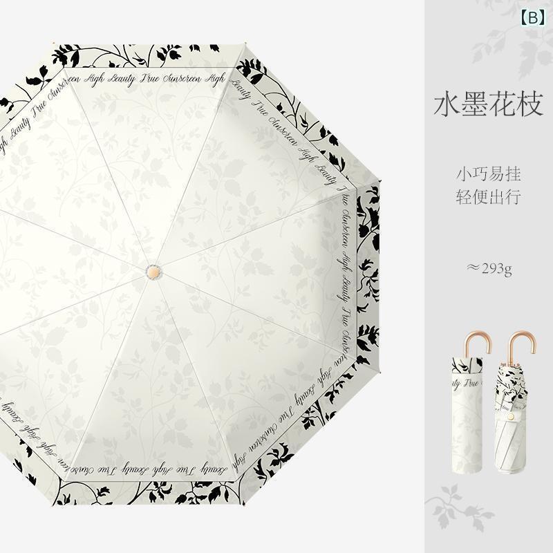 折り畳み式　傘 Duoweima リチウム コア カラー グルー コンパクト ポータブル パラソル 女性用 紫外線..