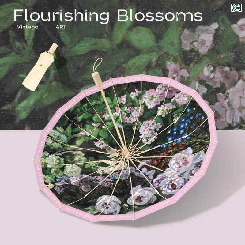 折り畳み式　傘 日傘 晴 雨 兼用 女性用 傘 拡大 厚く 強化 日焼け防止 UV 防止 折りたたみ ダブル サンシェード レトロ