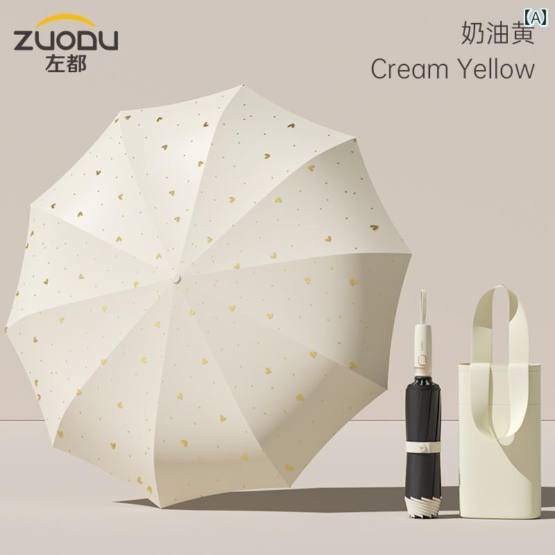 折り畳み式 傘 Zuodu全自動 日傘 女性用 晴 雨 兼用 日よけ 紫外線 対策 大型 ダブルリバース 折りたたみ 傘