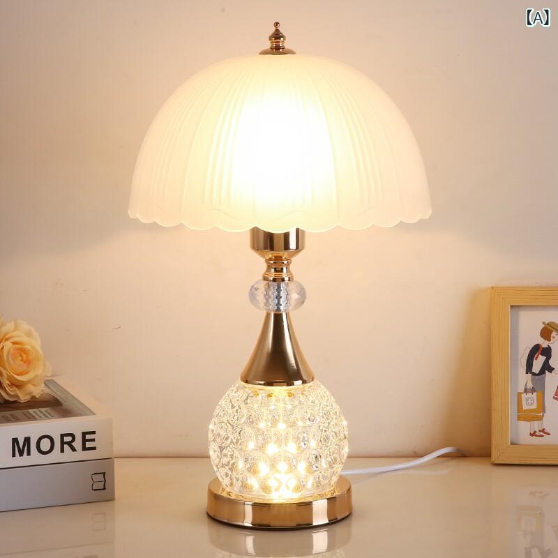 Table Lights - デスクランプ テーブルランプ クリスタル ベッド サイド テーブル ランプ 寝室 シンプル モダン ホームウェディング ルーム 装飾 リモコン調 光