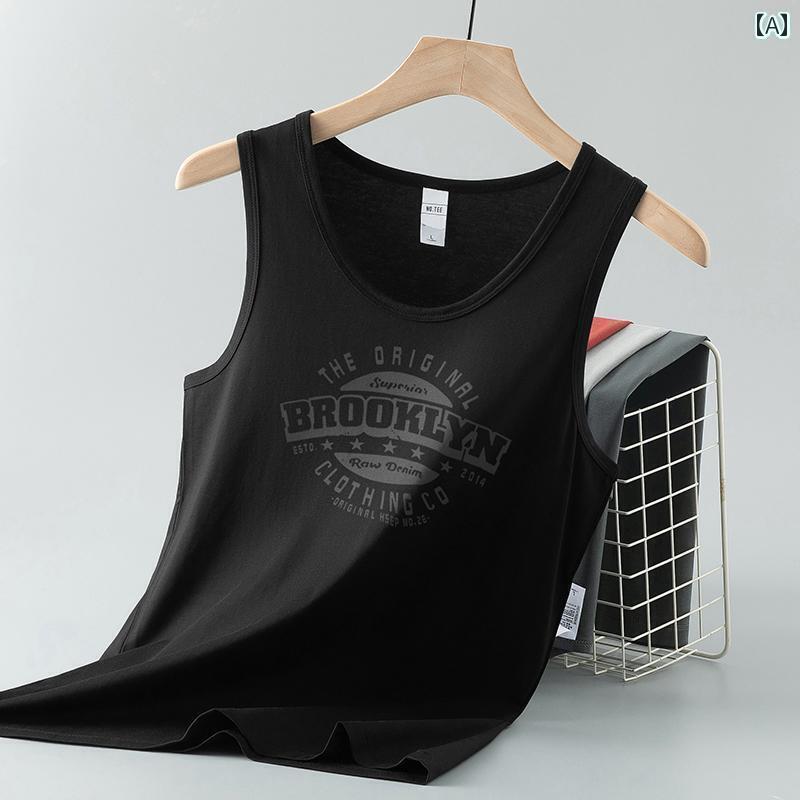 バスケットボール ウェア メンズ モダールコットン メンズ ベスト 夏用 冷感 クール スポーツ ウエスト..