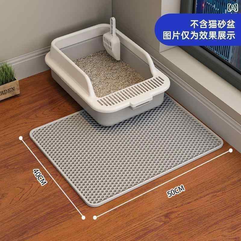 ペット用マット 猫用 トイレ マット ボックス 飛散 防止 大型 二 重 フィルター 漏れ 砂 対策 ペット ..