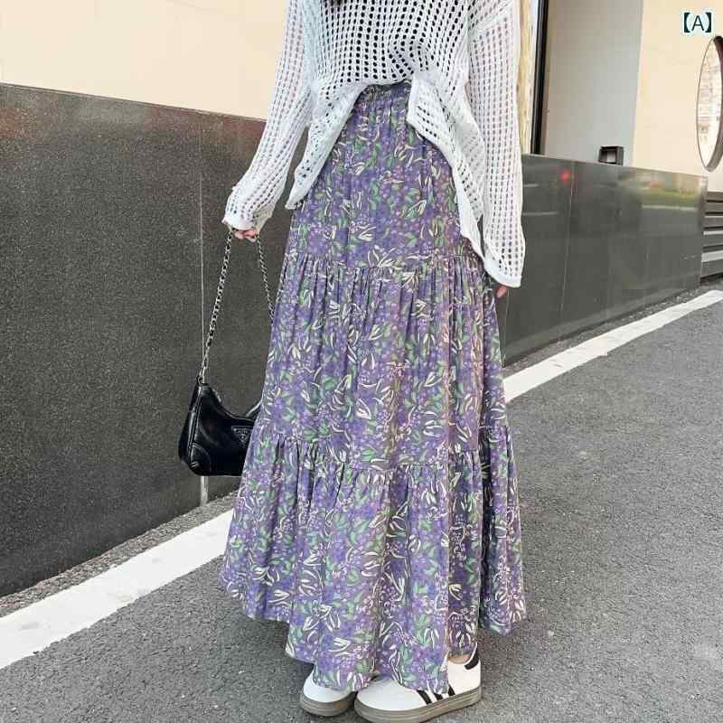 パンツドレス レディース 2025年 コットン 花柄 スカート レディース 夏 ハイウエスト ミディアム ロング スリム aライン ビッグ スイング ビーチ