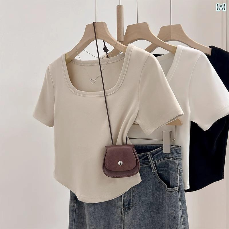 パンツドレス レディース アプリコット ストレート ショルダー 半袖 Tシャツ レディース 2025夏 カーブ..