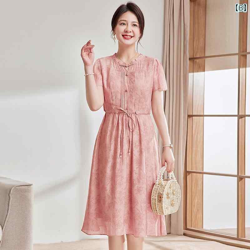 パンツドレス レディース 母の 夏の ドレスの ドレス 20254050 中年 レディース スタイリッシュな 大きいサイズ 半袖 スカート