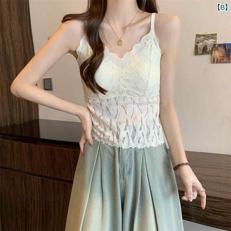 インナー 夏に 着用 する 女性用 ブラック レース ブラ ワンピース キャミソール。 胸 パッド 付きの ..