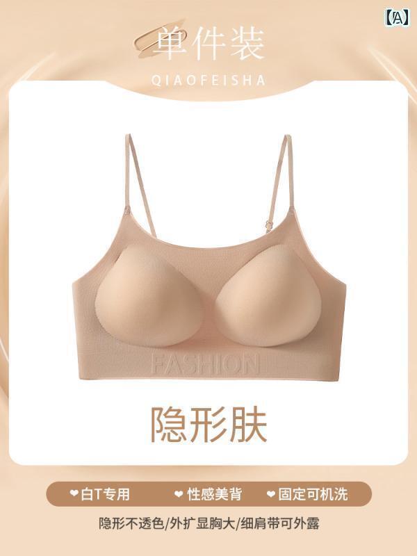 インナー 女性用 リキッドファンデーション 見えない 下着 露出 可能 細い ストラップ 小さい 胸を 集..
