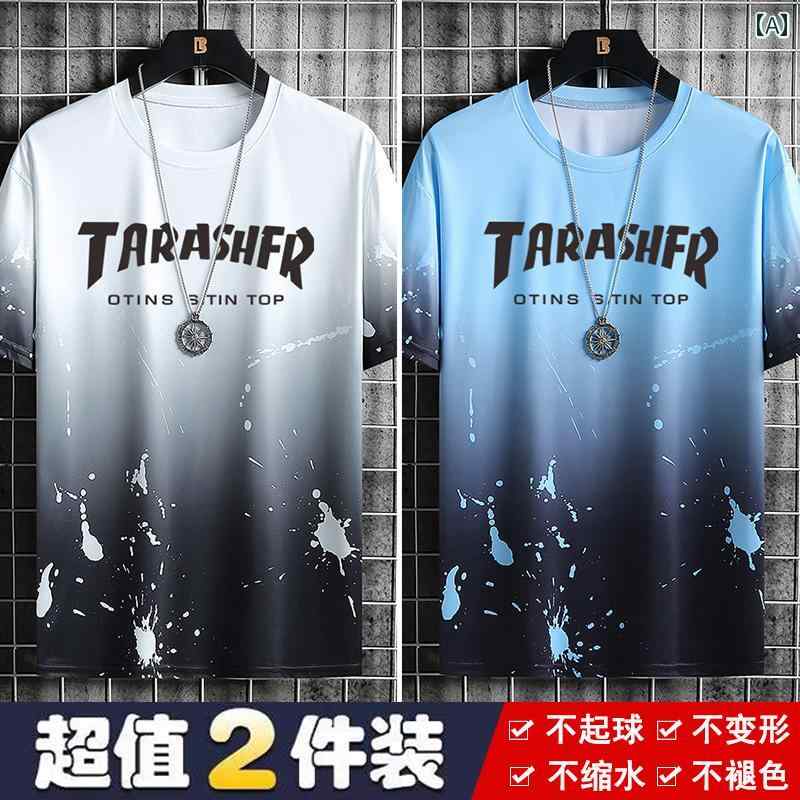 メンズ おしゃれ スウェット セット 冷感 半袖 Tシャツ メンズファッション 2025夏 滑りやすい 素材 アイス センス メンズファッション トップス