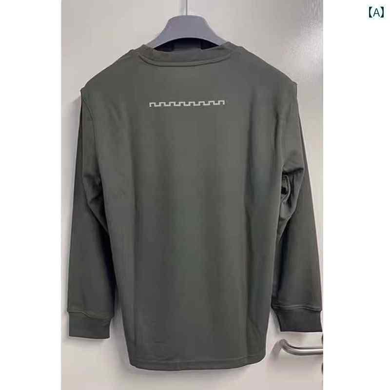 メンズ おしゃれ スウェット セット の 秋冬 ラウンドネック 春秋 体力 トレーニング 長袖 フィットネス スポーツウェア 服 トップス Tシャツ