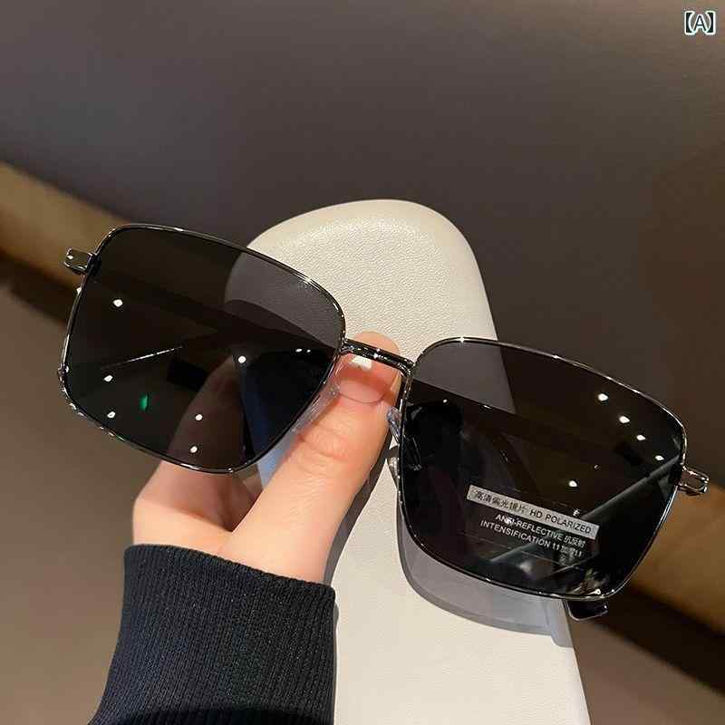 メンズ 偏光 サングラス 2025年 メンズ 偏光 サングラス 運転用 ドライバー ビッグフェイス メガネ 紫..