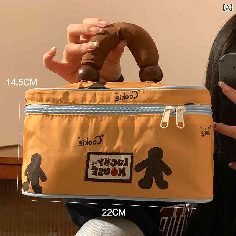 Other - 化粧 品 ポーチ バッグ 大容量の 女性用 かわいい ポータブル 化粧 品 バッグ 2025 旅行用 仕切り 収納 バッグと トイレタリー