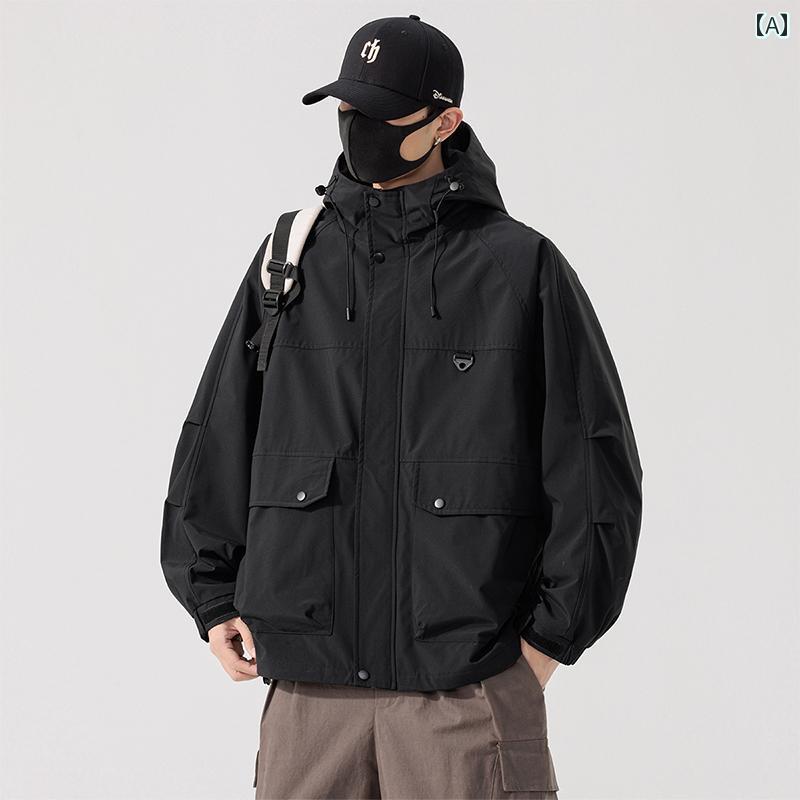 ワークジャケット メンズ メンズ新 ファッション 大きいサイズ 春 レジャー アウトドア 登山 フード付き ジャケット 防風 作業着 大きめ サイズ プラス コ...