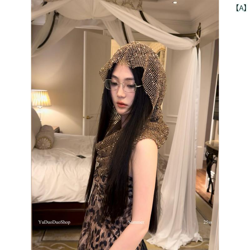 バラクラバ おしゃれ 帽子 女子 終末の 荒地 風 砂丘 Y2K ホット ガール スカーフ 帽子 女性 凹面 個性..