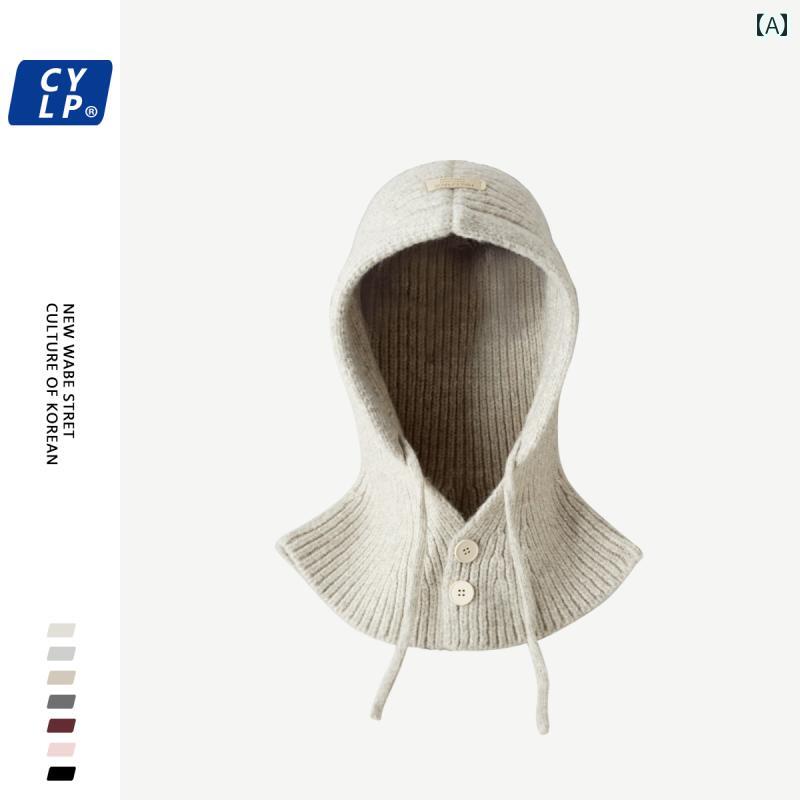 バラクラバ おしゃれ 帽子 女子 韓国 目出し帽 レディース 冬 防寒と 暖かい 耳 保護 帽子 スカーフ ワンピース ニット ウール
