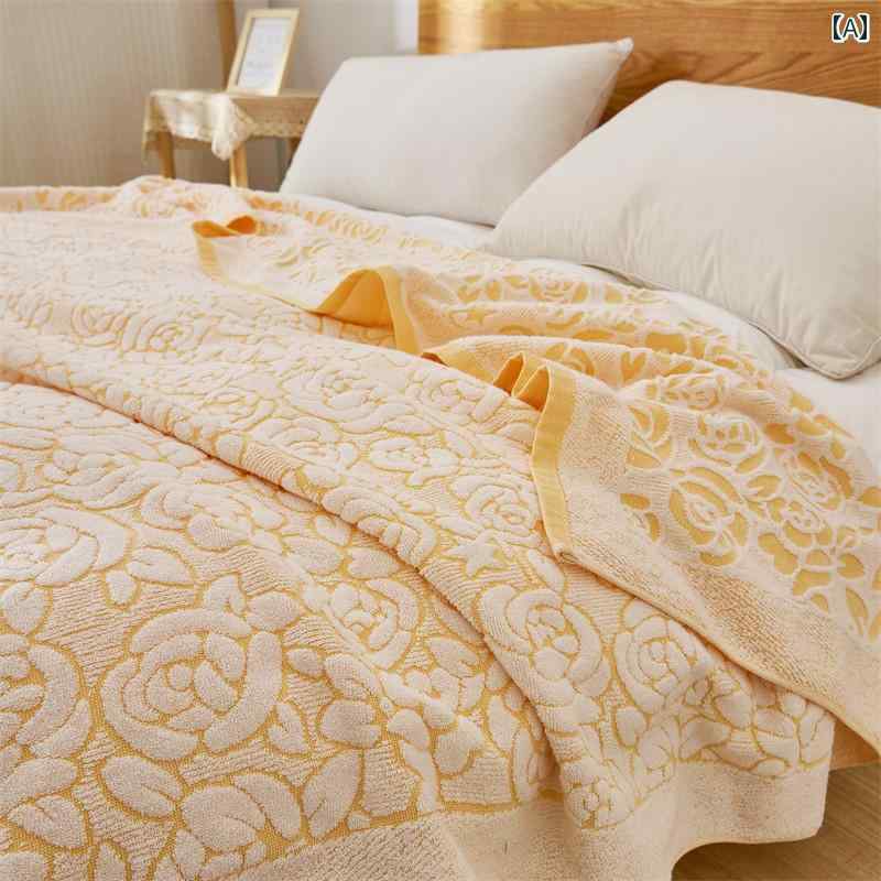 タオルケット の 古風 の 綿の 昔ながらの タオルケット ノスタルジックな シングル 夏の 涼しい キル..