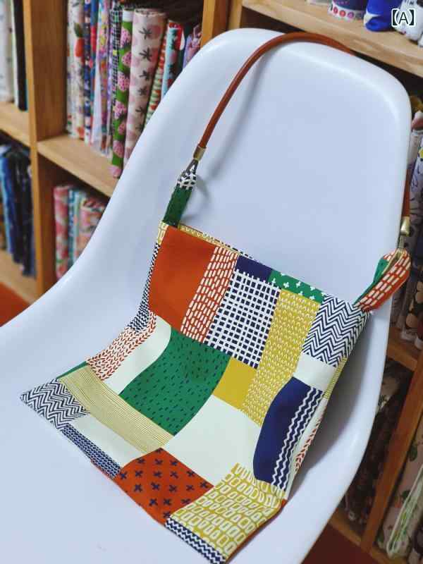 DIY パッチワーク ボールで 作る シンプル 布 バッグの 素材 パッケージ 完成 品 裁縫 DIY ファブリックアート 初心者向け 伝統