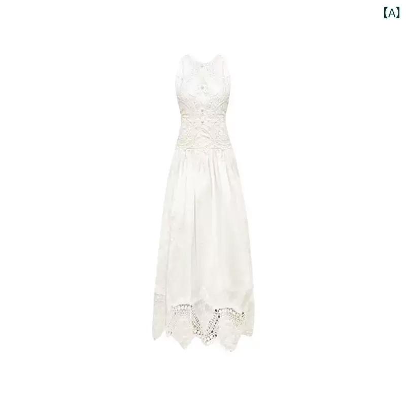 ロング スカート ファッション 高級 ウエストと スリム レースの フェアリー ロング ドレスを 備えた ..