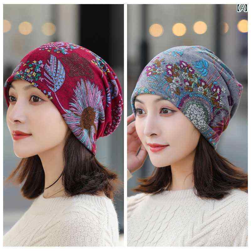 レディース ターバン ファッション スカーフ レディース ハゲ 頭 帽子 秋冬 二 重層 産後 通気性 綿な ..