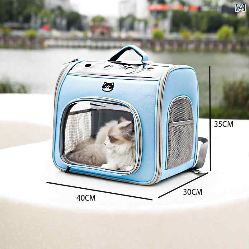 猫ちゃんの お散歩 グッズ 大型 猫用 バッグ 持ち 運びに 便利な 通気性 2匹と 犬が 運べる ペット バッグ大容量 猫 ケージ