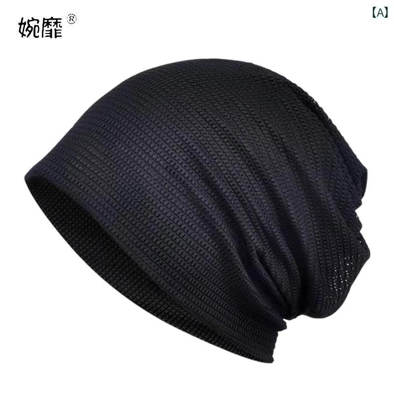 レディース ターバン ファッション スカーフ スリーピング キャップ メンズ 夏 薄手 包 頭 帽子 エアコ..