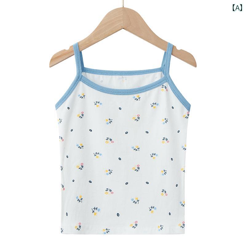 キッズ タンクトップ 女の子用 女の子 キャミソール 24 夏 子供用 レイヤリング シャツ 女の子用 アウ..