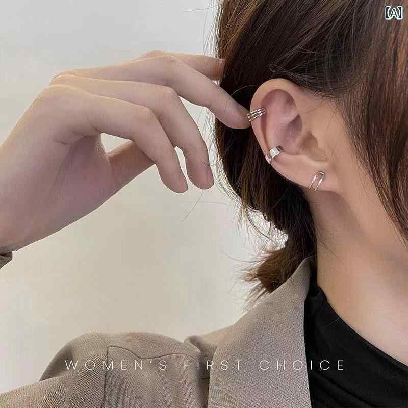 イヤー クリップ レディース イヤーカフ 個性 シンプル 精巧 高級 イヤー クリップ ピアスなし 女性 フ..