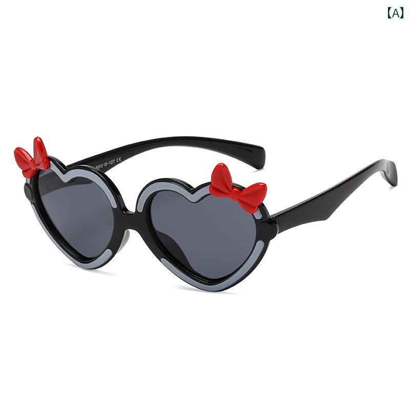 子供用 サングラス ファッション 子供用 メガネ 女の子 ハート型 プリンセス ラブ ベビー サングラス ..