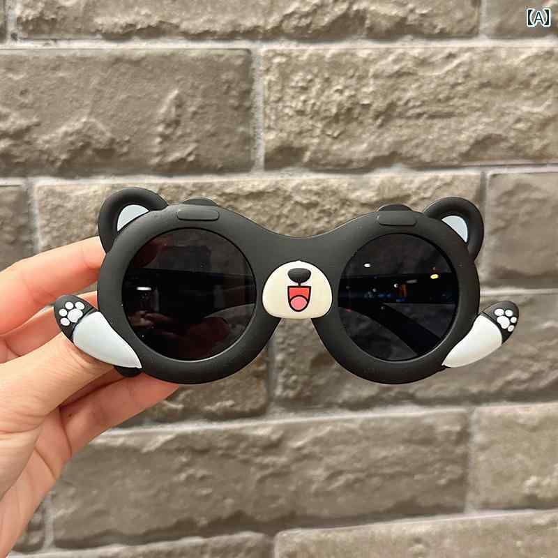 子供用 サングラス ファッション リトル アライグマ 子供用 サングラス 女の子 UV 保護 男の子 メガネ