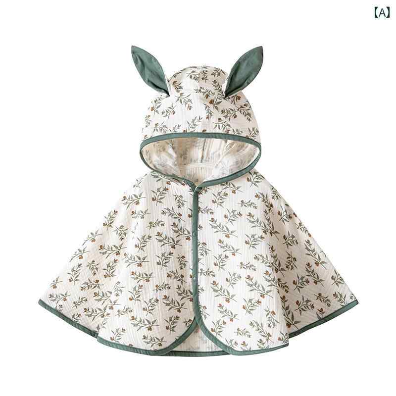 かわいいい ケープ ベビー服 ベビー 防風 小型 ジャケット エアコン シャツ 綿 子供 ケープ マント 日..