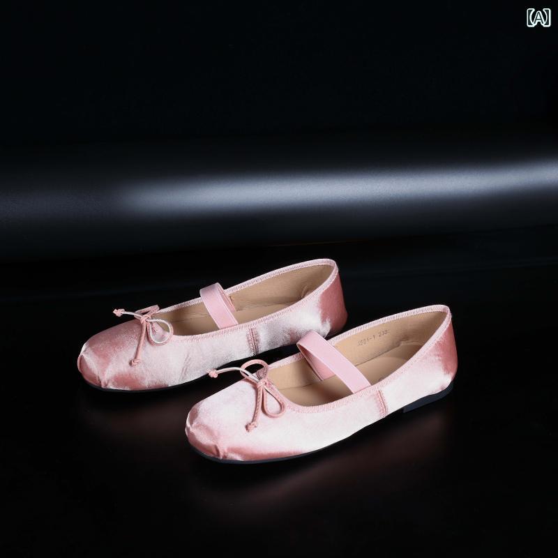 バレエ シューズ レディース Le Meil leurの 肌に 優しい アート の 快適 フラット バレエ シューズ ワン ストラップの メリージェーン 付き