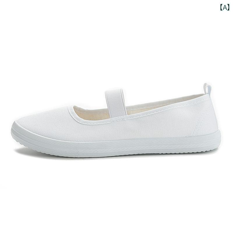 バレエ シューズ レディース ワンピース バレエ シューズ レディース フラット ホワイト ナースシュー..