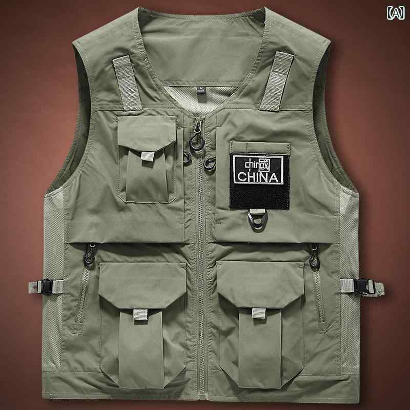 フィッシング ベスト 釣り メンズ アウトドア フィッシング ベスト アメリカン 大きいサイズ ゆったり ..