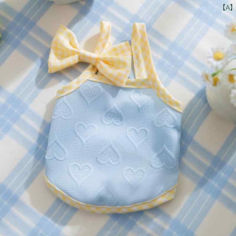 ペット用 ベスト 犬 犬 夏 薄手 愛 エンボス テクスチャ キャミソール 子犬 服 通気性 ビション テディ 小さい