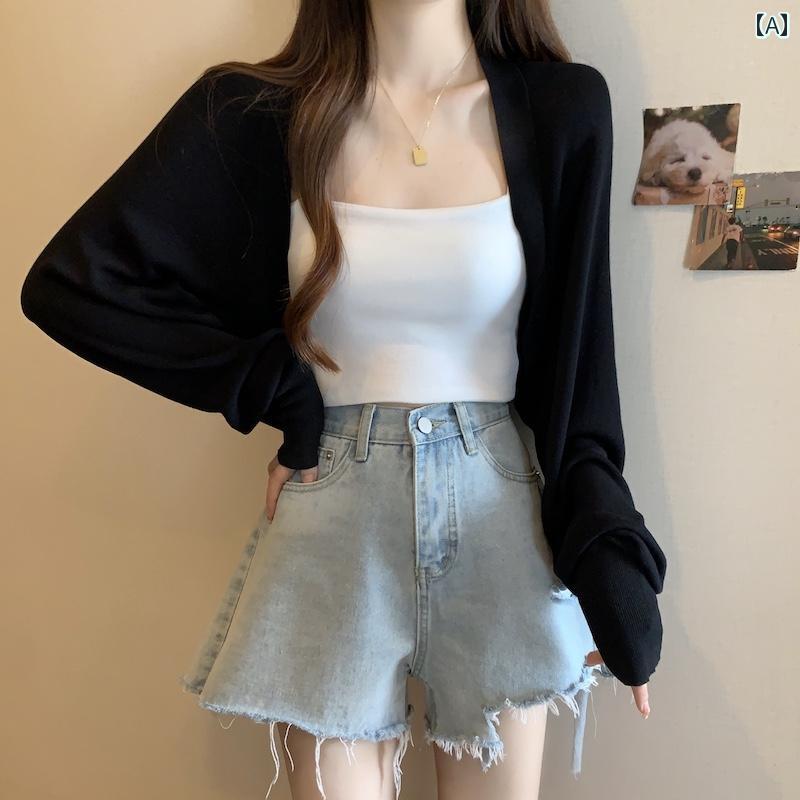 きれいめ 春秋 ニット スタイル 冷感 日焼け防止 カーディガン レディース 薄手 夏用 大きいサイズ アウターウェア スモール カーディガンニット ショール トップ 秋用 mm