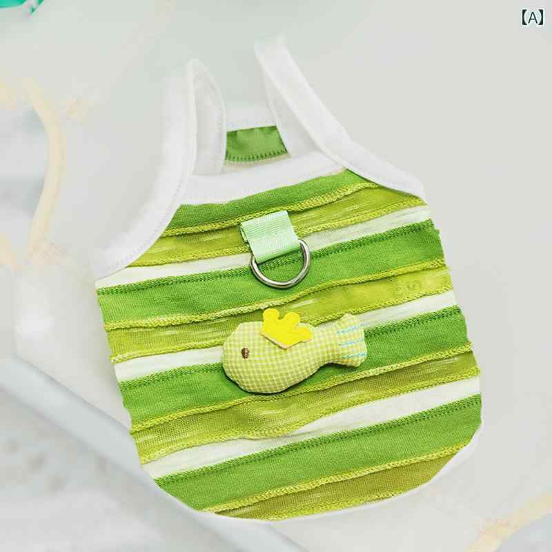 ペット用 ベスト 犬 Xiaoyu スリング 子犬 服 夏 薄手 ビション ベア テディ シュナウザー ペット 小さい 春夏 ベスト