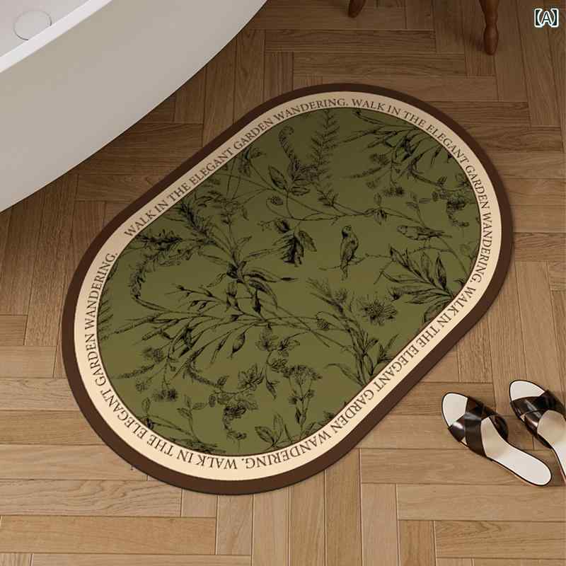 バス マット 家庭用 浴室の フロア マット 珪 藻 土の 厚手 吸水性 速乾 浴室 トイレ カー ペット ドア..