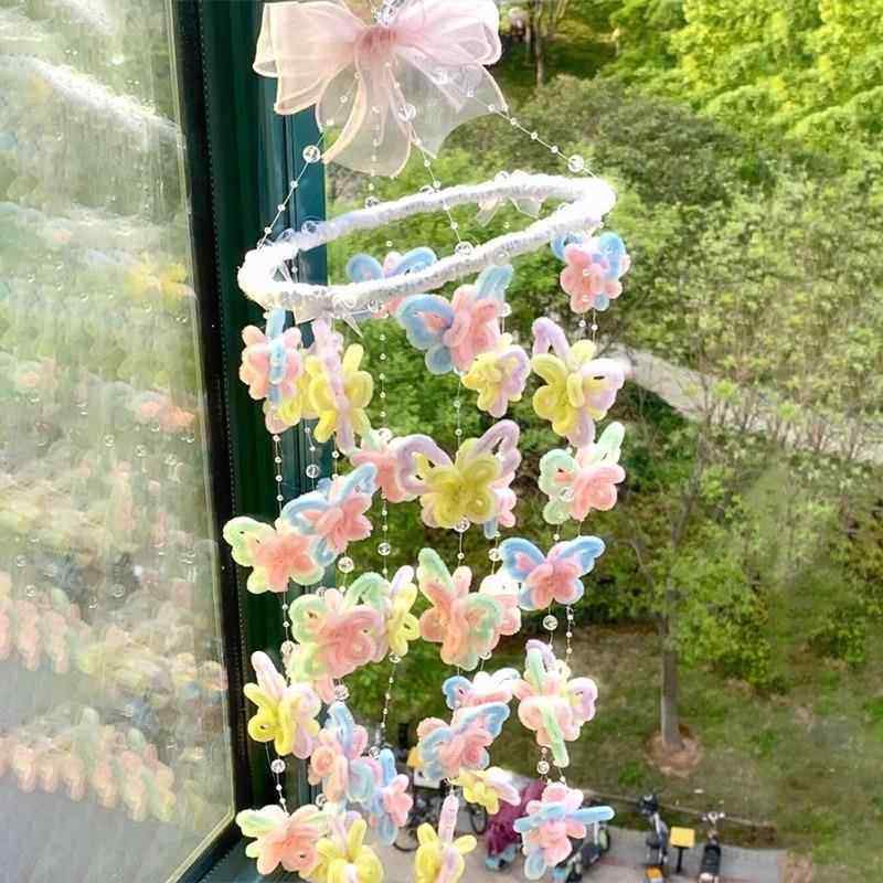 手芸キット 子供用 キッズ 捻り棒 DIY アート 蝶々 風鈴 花束 おもちゃ 知育玩具 デコレーション 飾り付け 工作 教材 クラフト セット 手作り 趣味 ホビー パーティー 室内遊び プレゼント ギフト 贈り物 イベント 創作 創造力 育成 カラフ