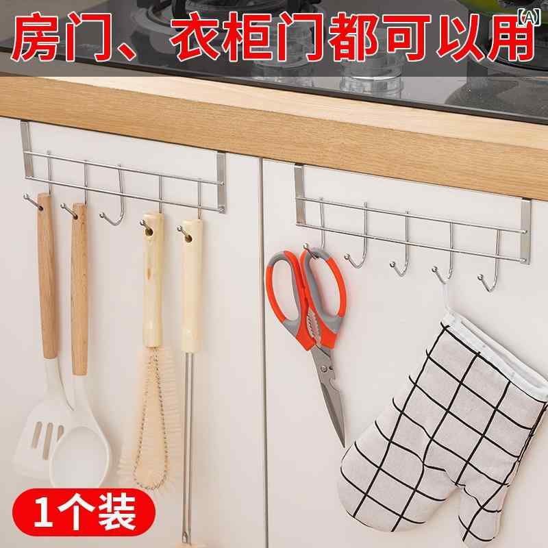 便利 フック 壁掛け ドアの 後ろの ステンレス製 フック パンチ 不要 キャビネット ドア ハンガー 寮の..