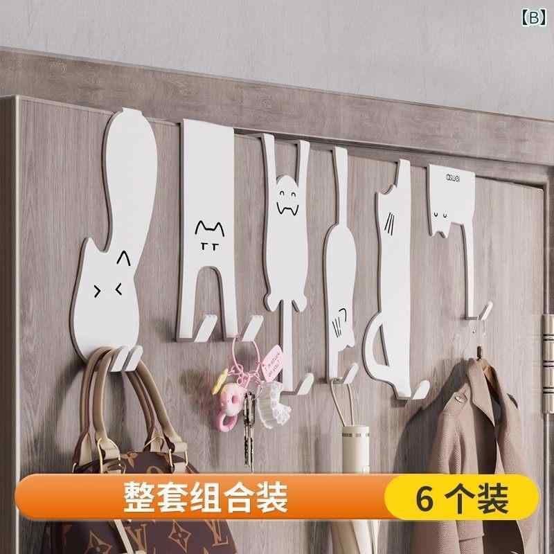 便利 フック 壁掛け ドアフック ラック パンチ フリー キッチンキャビネット ドア ...