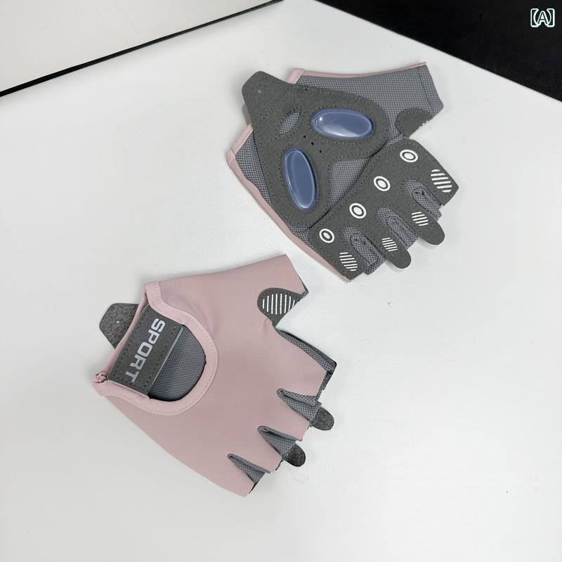 スポーツ グローブ サイクリング トレーニング フィットネス グローブ レディース 薄型 ハーフフィンガ..