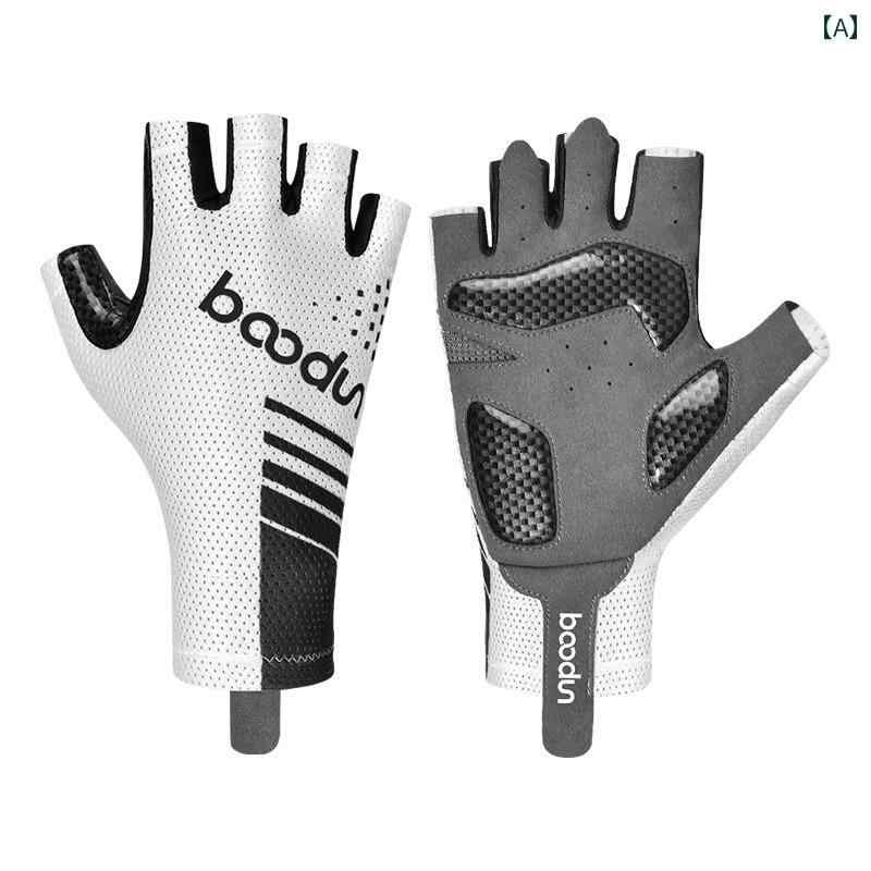 スポーツ グローブ フィット トレーニング Boodun サイクリング グローブ 夏用 半 指 通気性 メンズ ロ..