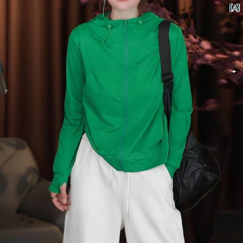 アウトドア 薄手 女性用 女性用な カジュアル アウトドア 日焼け防止 ジャケット 2025夏の新 スタイル フード付き 衣類