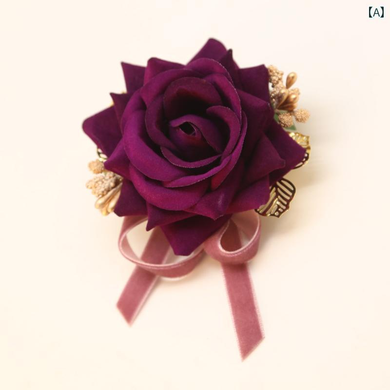 ブローチ レディース コサージュ ローズ フラワー 誇張 パフォーマンス コサージュ スーパー フェアリー ディナー アクセサリー ブライダル チャーム ピン ブローチ