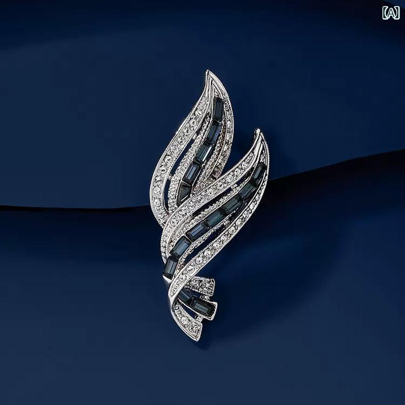 ブローチ レディース コサージュ Cailan ブローチ 高級 女性用 精巧 個性的な 葉の コサージュ スーツ コート ピン アクセサリー ホリデーギフト